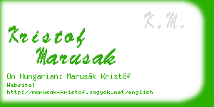 kristof marusak business card